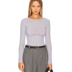 FLAWED NWT Free People Intimately Gold Rush Sequins top Lavender Size Medium